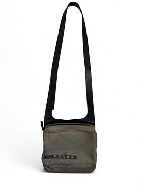 Vintage Prada Sport SS99 Canvas Leather Side Bag